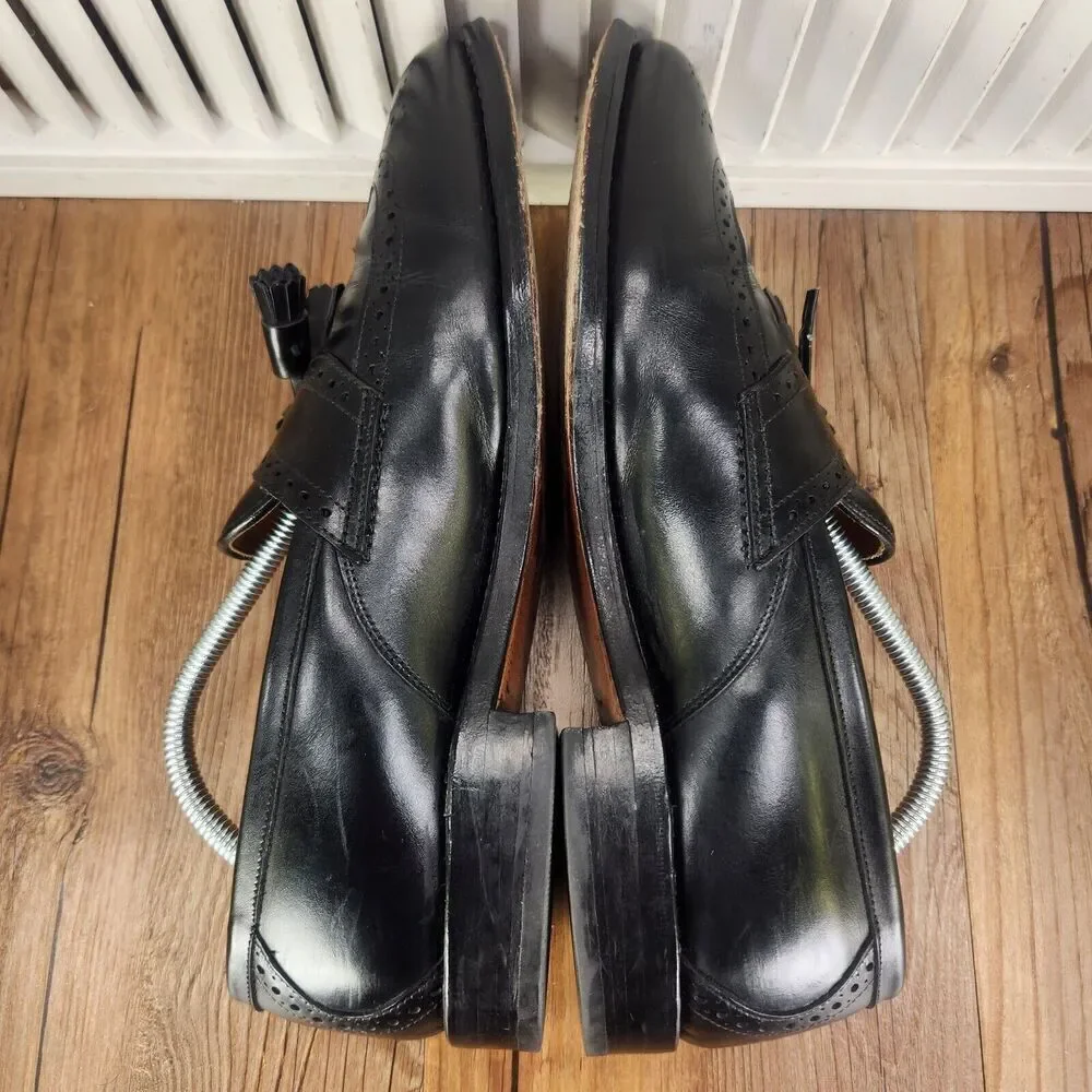 Allen Edmonds Chambrey 6204 Mens Size 9.5 D Black Leather Dress Tasseled Loafers